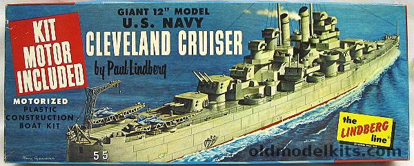 Lindberg 1/1080 USS Cleveland CL55 Light Cruiser Motorized, 777M-100 plastic model kit